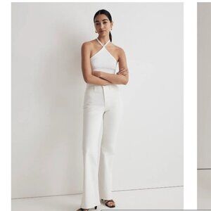 Madewell The Perfect Vintage Wide Leg Flare Jean Nautical White Size 31 US 12